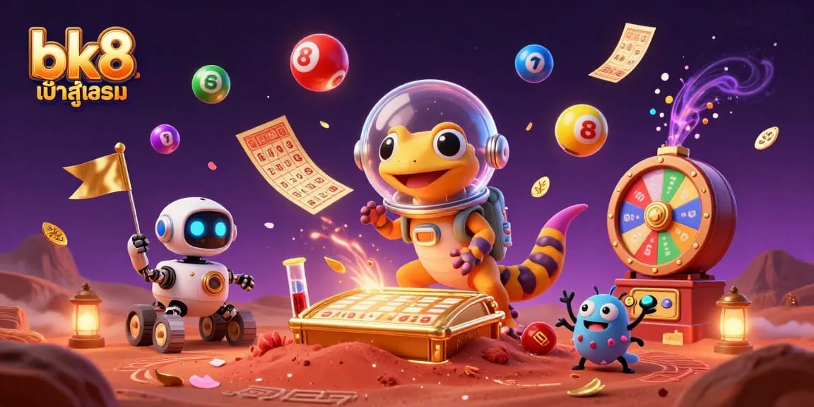Engage with bk8 เข้าสู่ระบบ for thrilling Martian casino adventures amidst colorful lottery excitement.