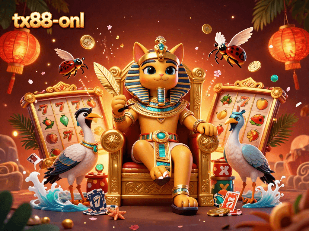 Experience winning strategies with tx88-onl through vibrant Asian casino-themed artwork.