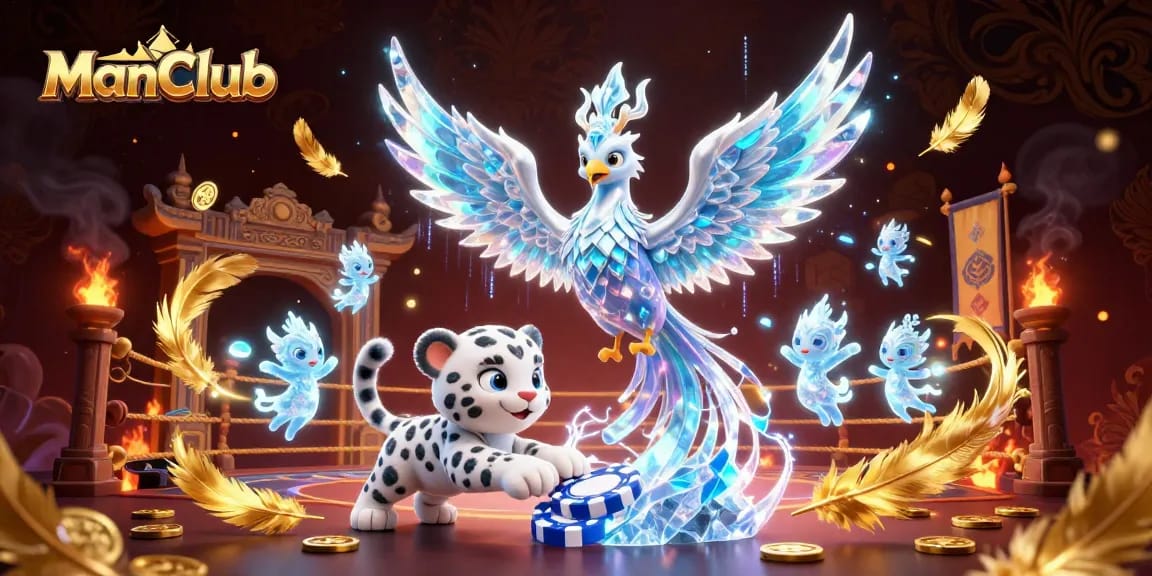 Win big at ManClub in an enchanting 3D casino scene filled with magical characters and gaming elements