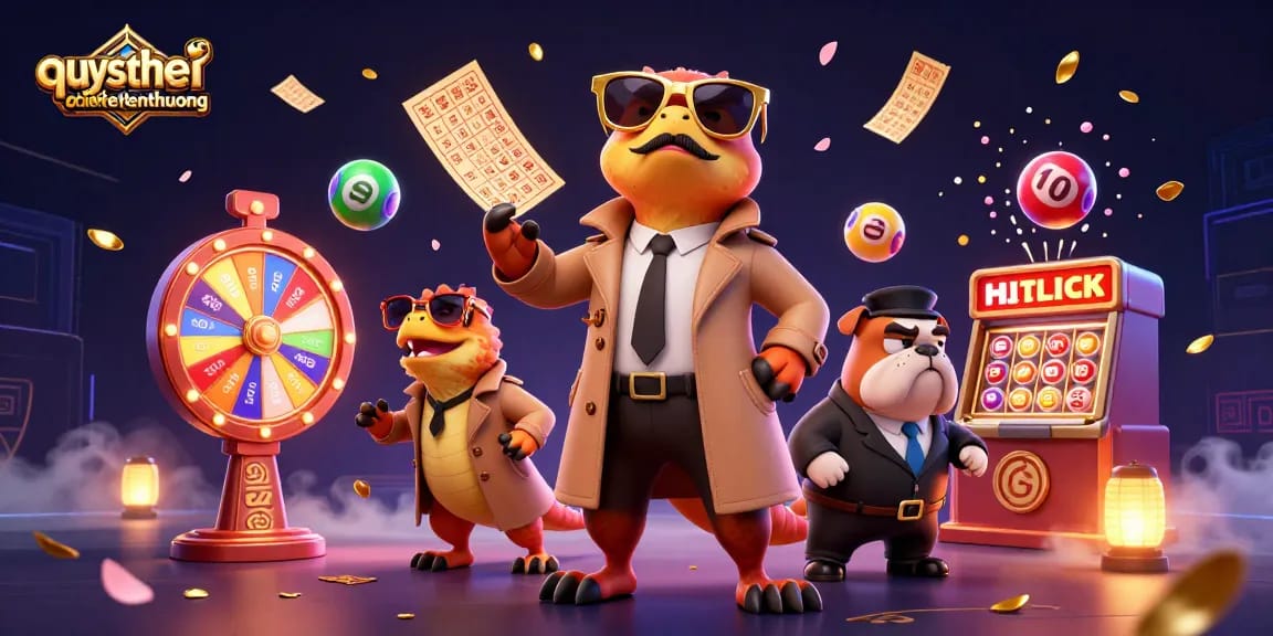 Engage in exhilarating gameplay in quyetchientienthuong as cartoon raptors craft a humorous entrance to a VIP casino.