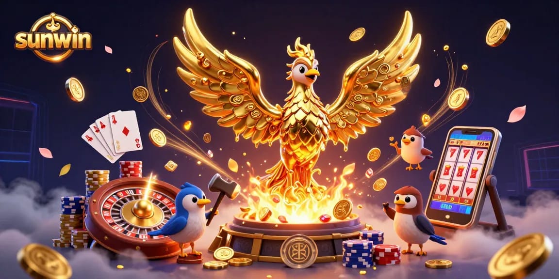 Experience the thrill of winning with sunwin's mesmerizing golden phoenix and dynamic casino elements.
