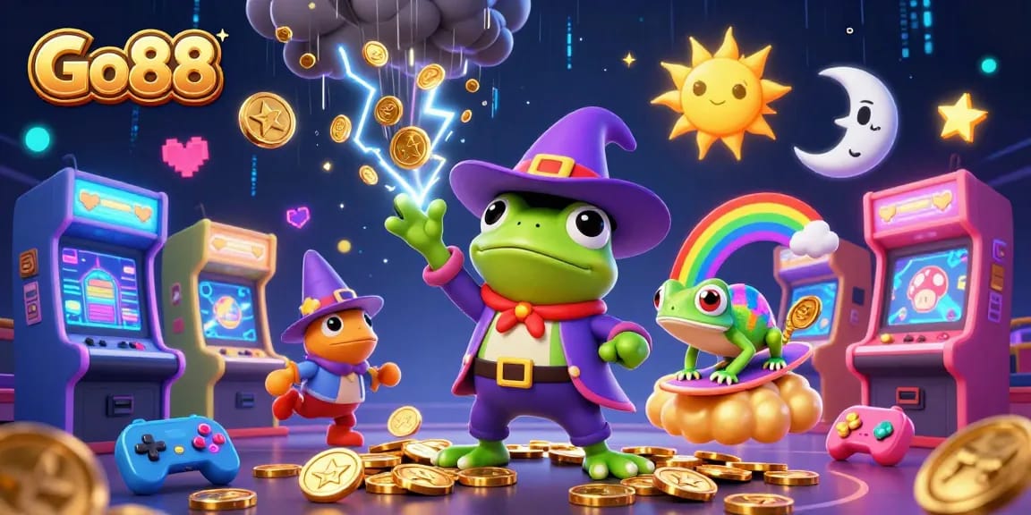Join the excitement of Go88 with colorful characters and immersive casino game elements!