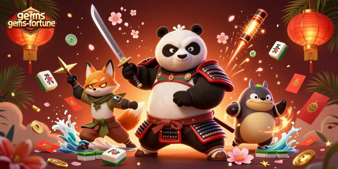 Experience the excitement of gems-fortune with dynamic characters and vibrant casino elements in 3D!