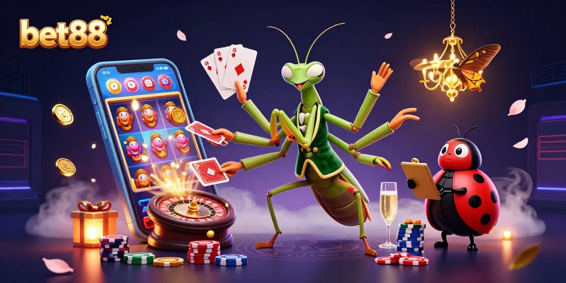 bet88 offers exciting casino games and promotions with vibrant graphics, jackpots, and fun characters.