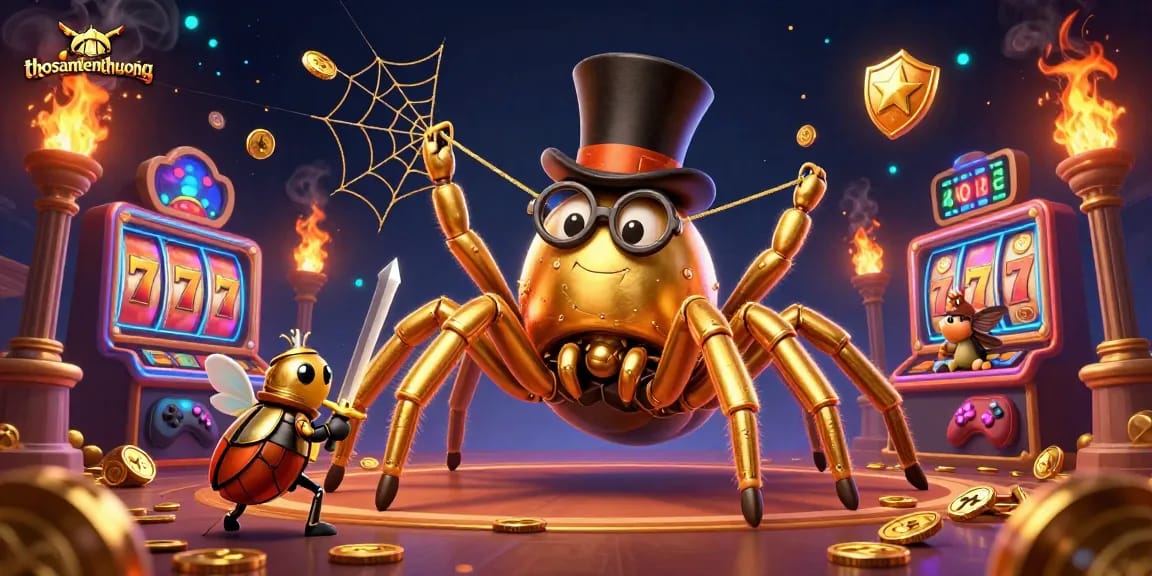 Experience the thrill of thosantienthuong with a bold beetle knight ready to claim casino rewards.
