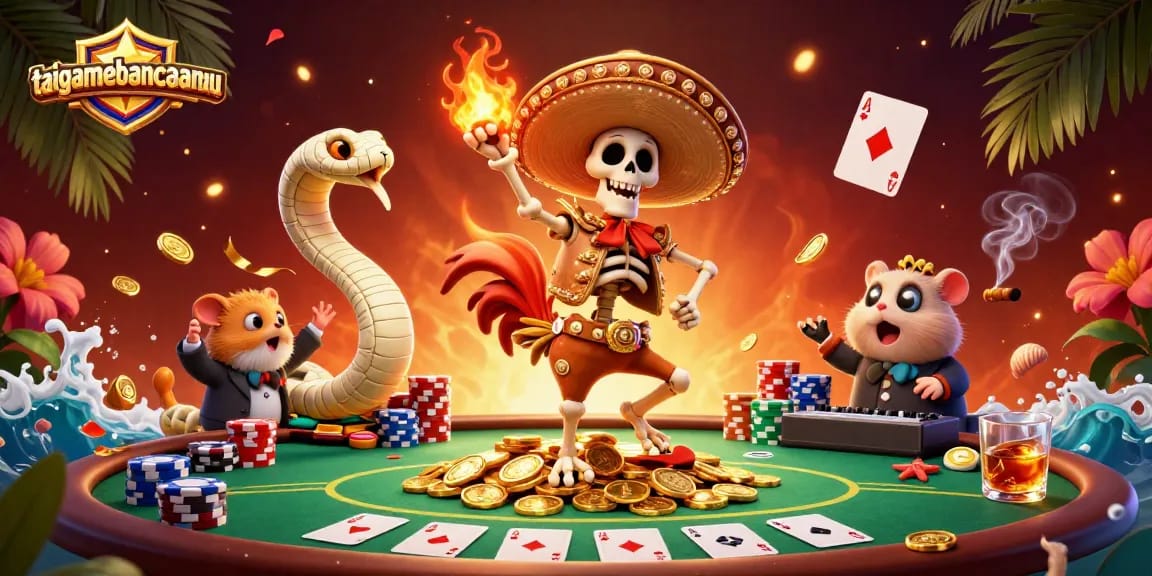 Engage with taigamebancaanxu through this vibrant celebration of casino gaming with lively characters.