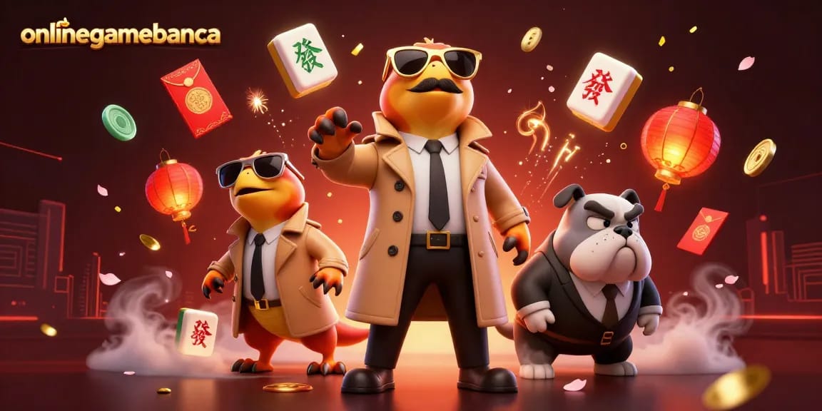 Experience exciting gameplay at onlinegamebanca with raptors and a bouncer in a vibrant casino scene.