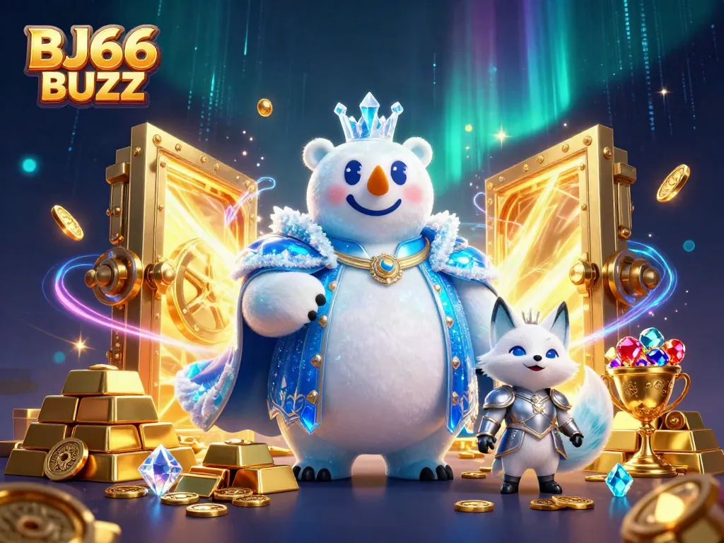 Experience the excitement of BJ66 BUZZ with a dynamic 3D polar bear king and treasure elements.