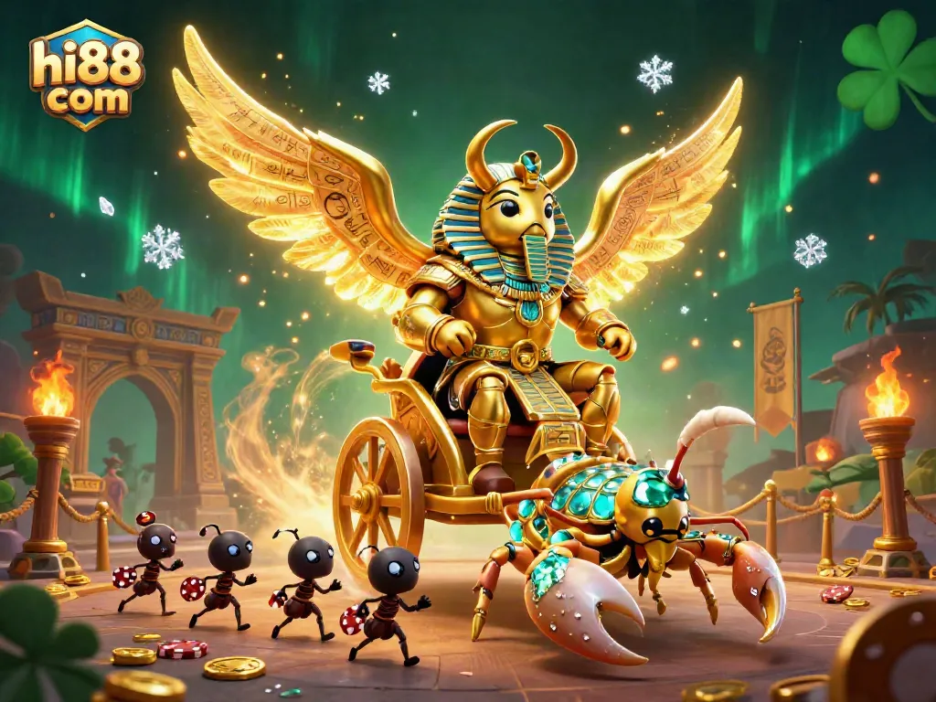 Experience the thrilling atmosphere of hi88 com with this vibrant 3D illustration showcasing epic casino action.