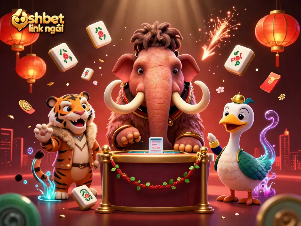 Engage with shbet link mới in an exciting casino scene featuring vibrant characters and festive elements.