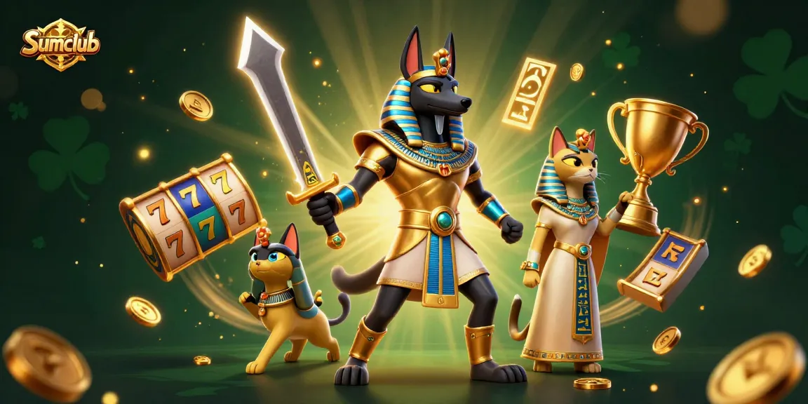 Spin the reels at Sumclub while enjoying ancient Egyptian treasures and dynamic gameplay elements.