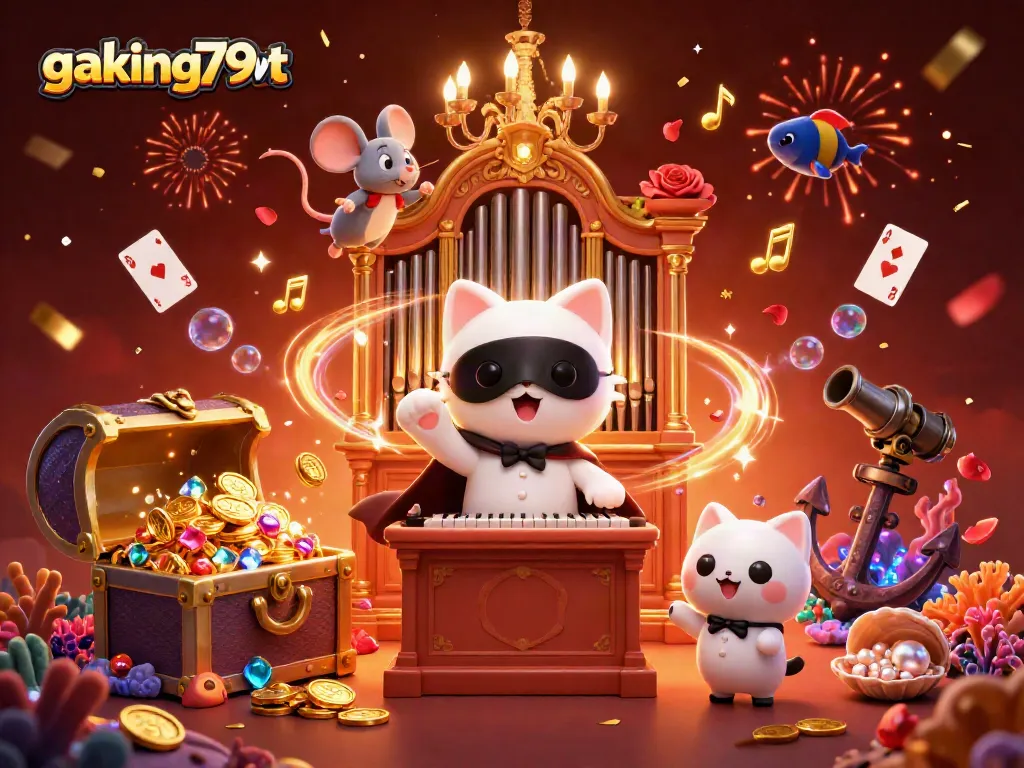 Engage with gaking79vt as a lively casino scene unfolds with vibrant characters and dazzling elements.