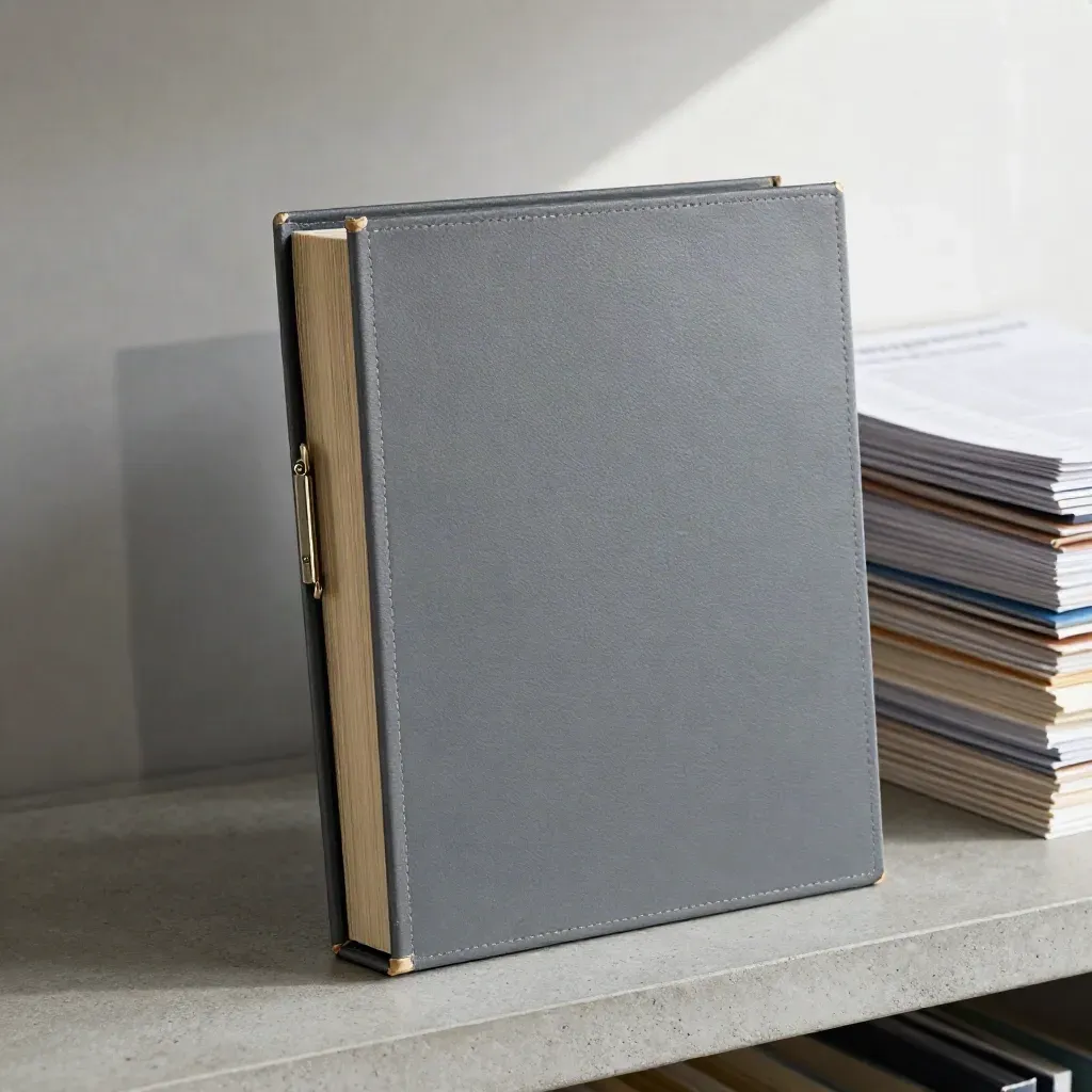 Half-open data clean-up binder with clamp and divider board in raking side light