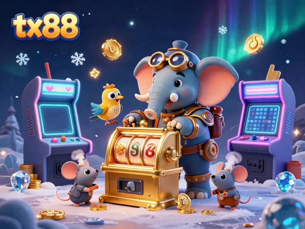 Experience thrilling gameplay at tx88 with a vibrant 3D casino scene filled with dynamic characters and gaming elements.