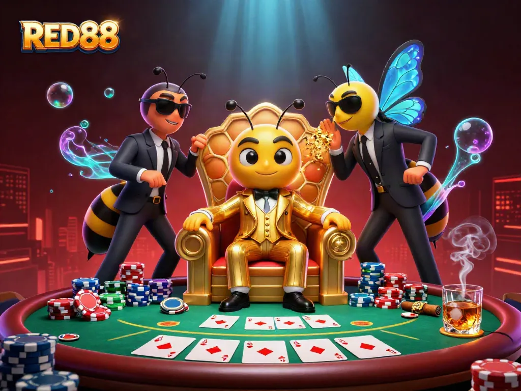 Engage in dynamic poker action with the RED88 mob boss and his luxurious entourage.