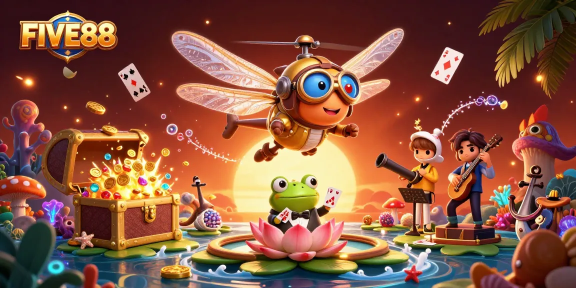 Engage with FIVE88's thrilling gaming underworld while winning big with vibrant characters and rich graphics.