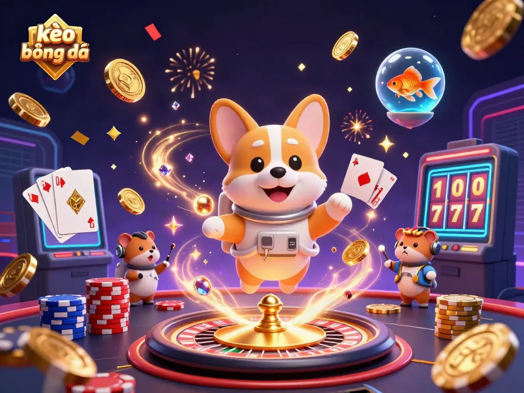 Engage with kèo bóng đá features in a vibrant casino atmosphere showcasing interactive characters and exciting gambling elements.