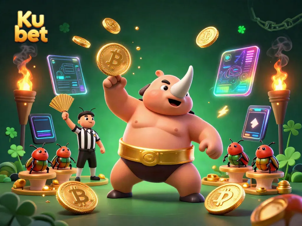 Experience thrilling moments at Ku bet with a powerful bet showdown featuring 3D characters and gold coins.