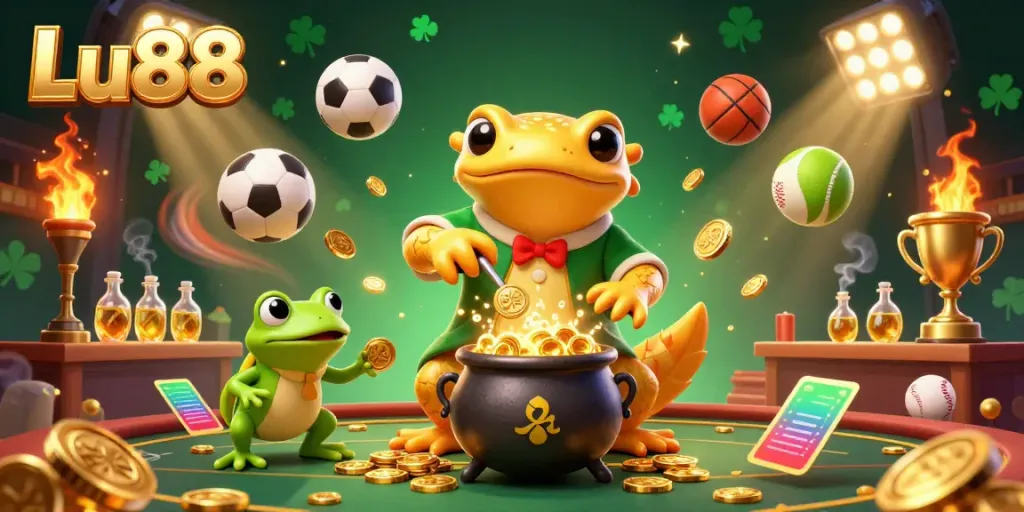 Enter the vibrant world of Lu88, where gold coins and sports elements create excitement in gaming.