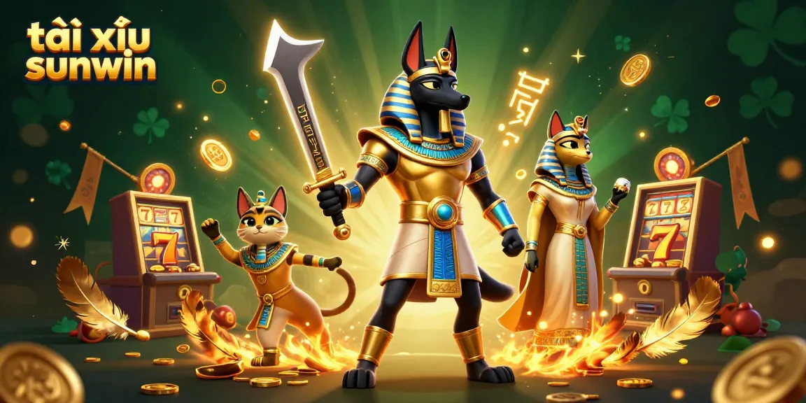 Play tài xỉu sunwin with exciting slot reels and vibrant golden details in a dynamic casino scene.
