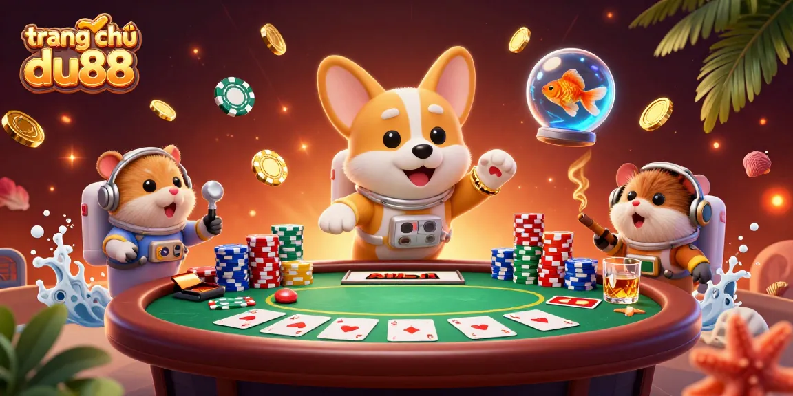Engage in thrilling gameplay at trang chủ du88 with vibrant casino scene featuring character interaction and excitement.