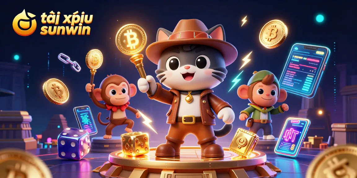 Engage in thrilling tài xỉu sunwin gameplay with unique characters discovering casino treasures.