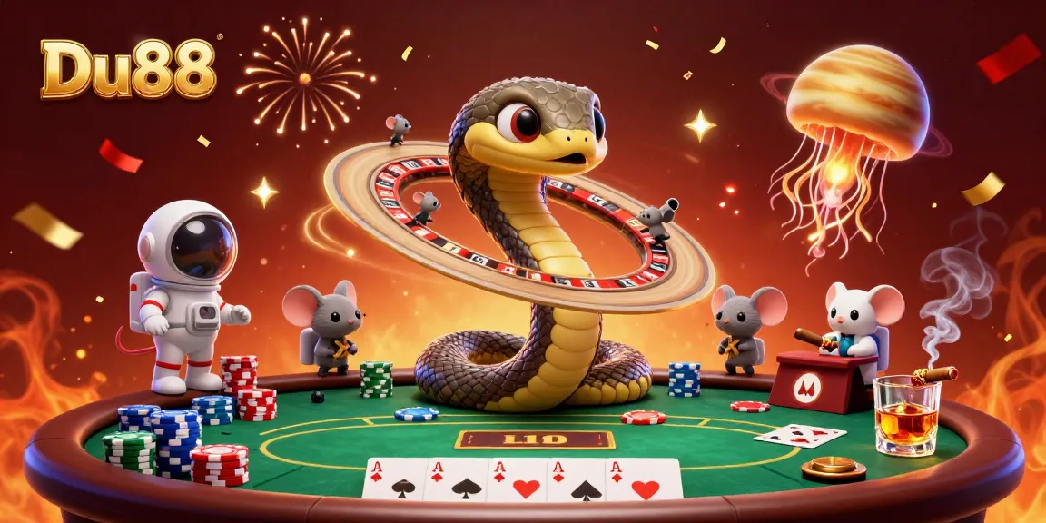 Engage with Du88, where tiny astronaut mice bet on a cosmic roulette with vibrant characters and poker richness.