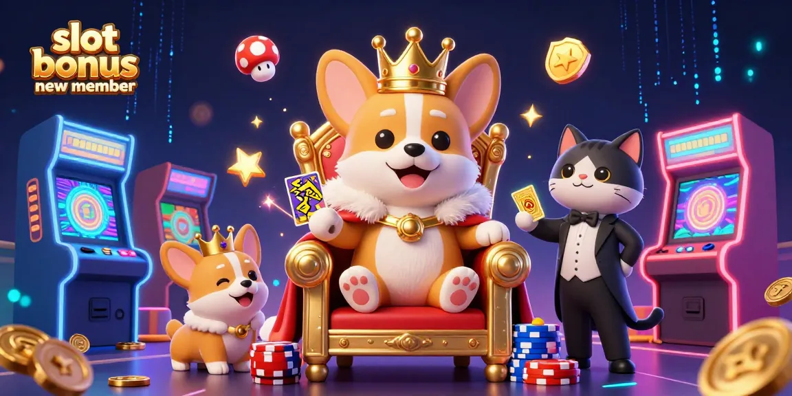 Menangkan slot bonus anggota baru dengan ilustrasi 3D corgi kerajaan di dunia kasino.
