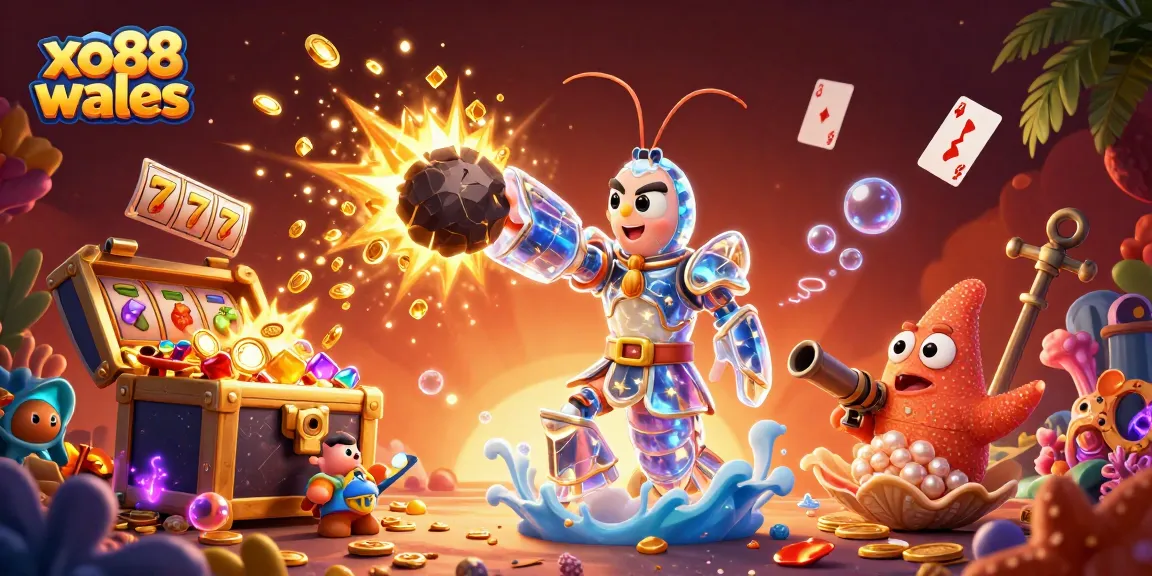 Experience thrilling features at xo88 wales, where colorful gems, slot reels, and striking characters collide!
