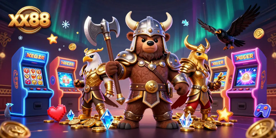 Hit winning combinations at xx88 with vibrant 3D casino game elements and characters in action.