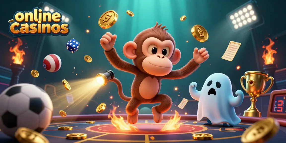 Experience thrilling action in online casinos with a mischievous monkey and ghost-hunter puppy.