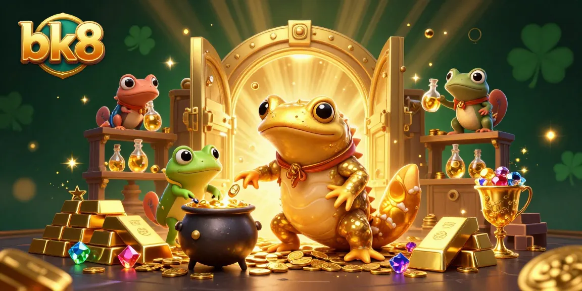 Transform your luck with bk8 in an enchanting casino world, where alchemy meets gold in a vibrant 3D scene.