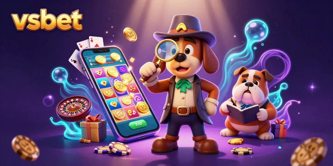 Join the detective bloodhound and Watson bulldog at vsbet as they uncover winning gaming clues in a vibrant casino.