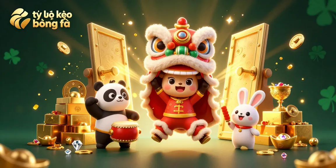 Engage in vibrant tỷ lệ kèo bóng đá action with a festive 3D illustration featuring lively characters and rich casino elements.