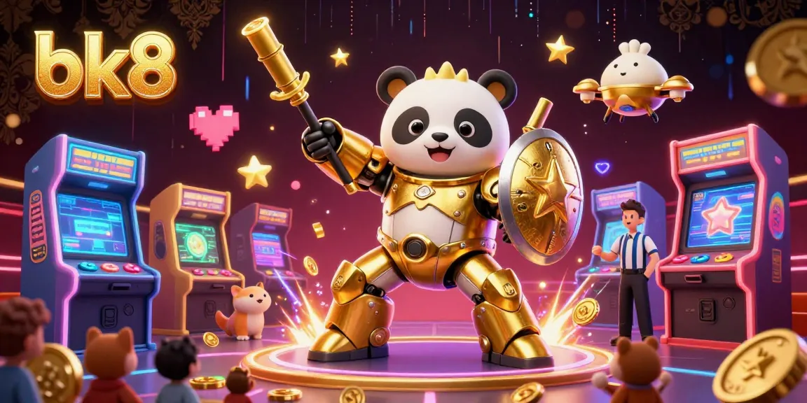 Experience excitement with bk8 as a golden panda battles in a vibrant casino arena.